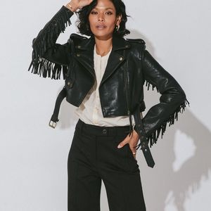 Cleobella Fringe leather jacket Size Medium